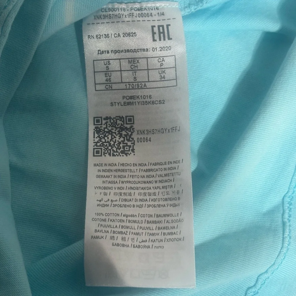 GUESS Originals Blue Tie-Dye Summer Games International Flag T-Shirt Size Small - Picture 9 of 13